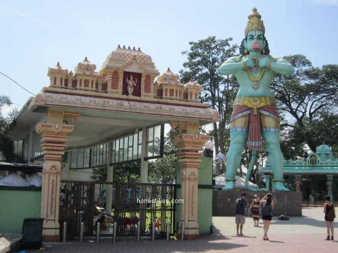 Entrance to the Batu Caves from the station