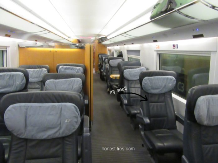 First Class Seat in German ICE Train